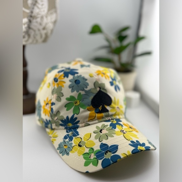 Kate Spade New York Floral Baseball Cap – Multicolor Print 🧢🌸💛💙 - Picture 3 of 6